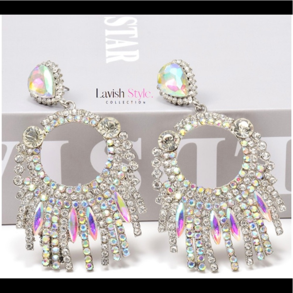 So Fine Rhinestone Earrings